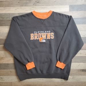 Vintage NFL Cleveland Browns Mocha Orange Crewneck Sweatshirt
